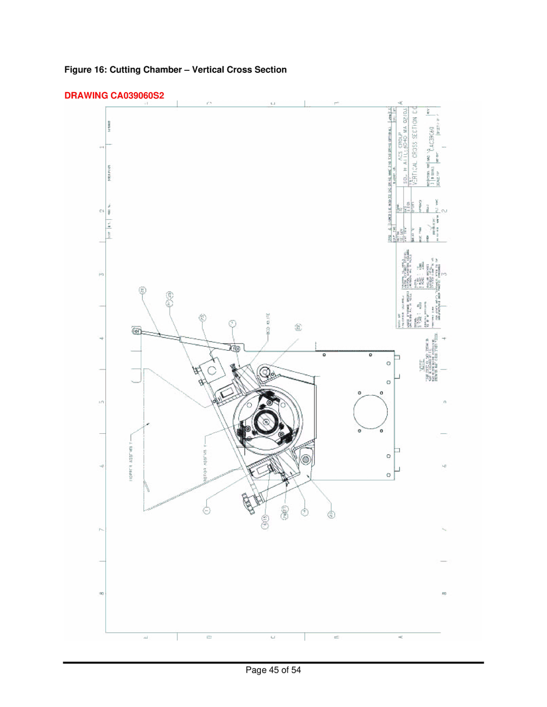 Sterling BP814, BP818, BP810 manual Drawing CA039060S2 