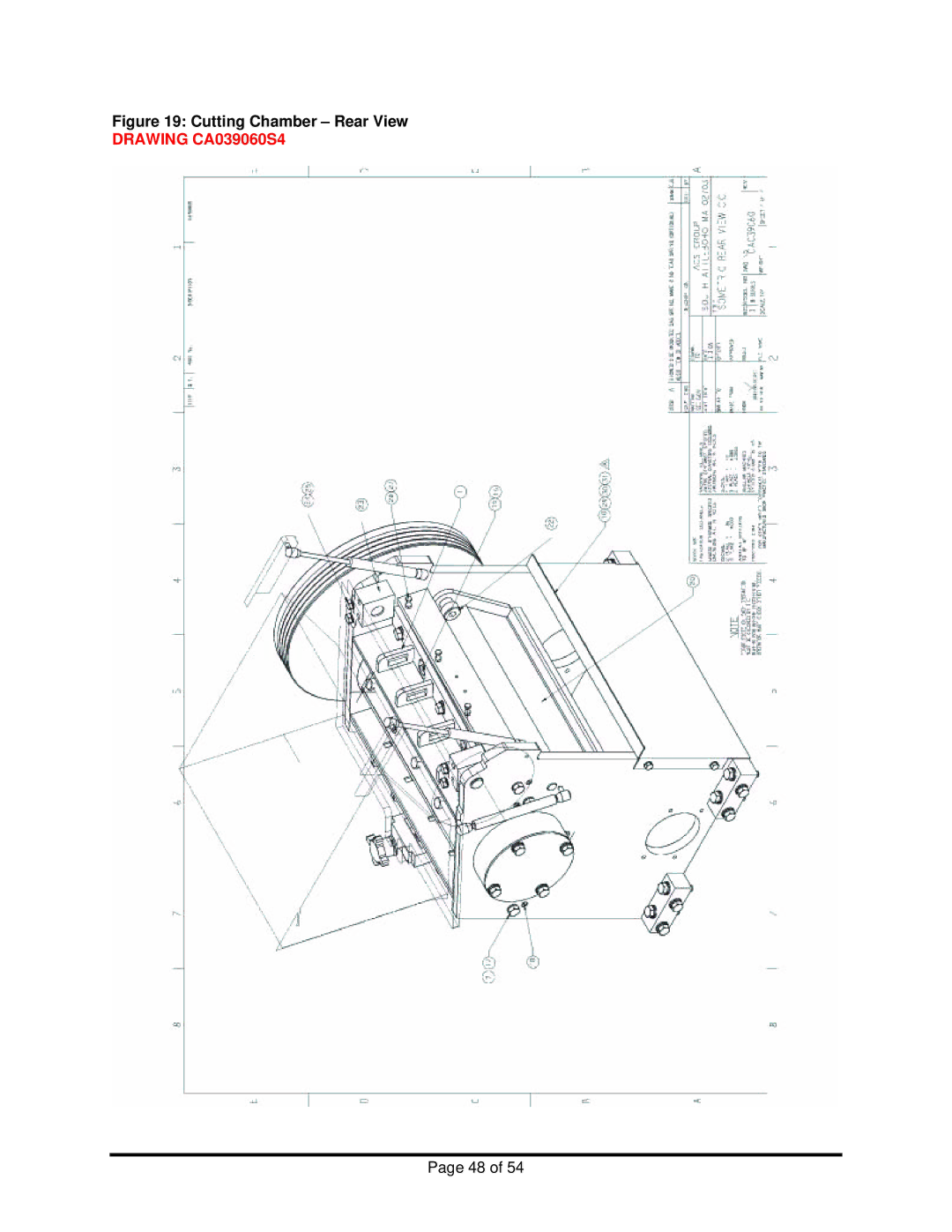 Sterling BP814, BP818, BP810 manual Drawing CA039060S4 