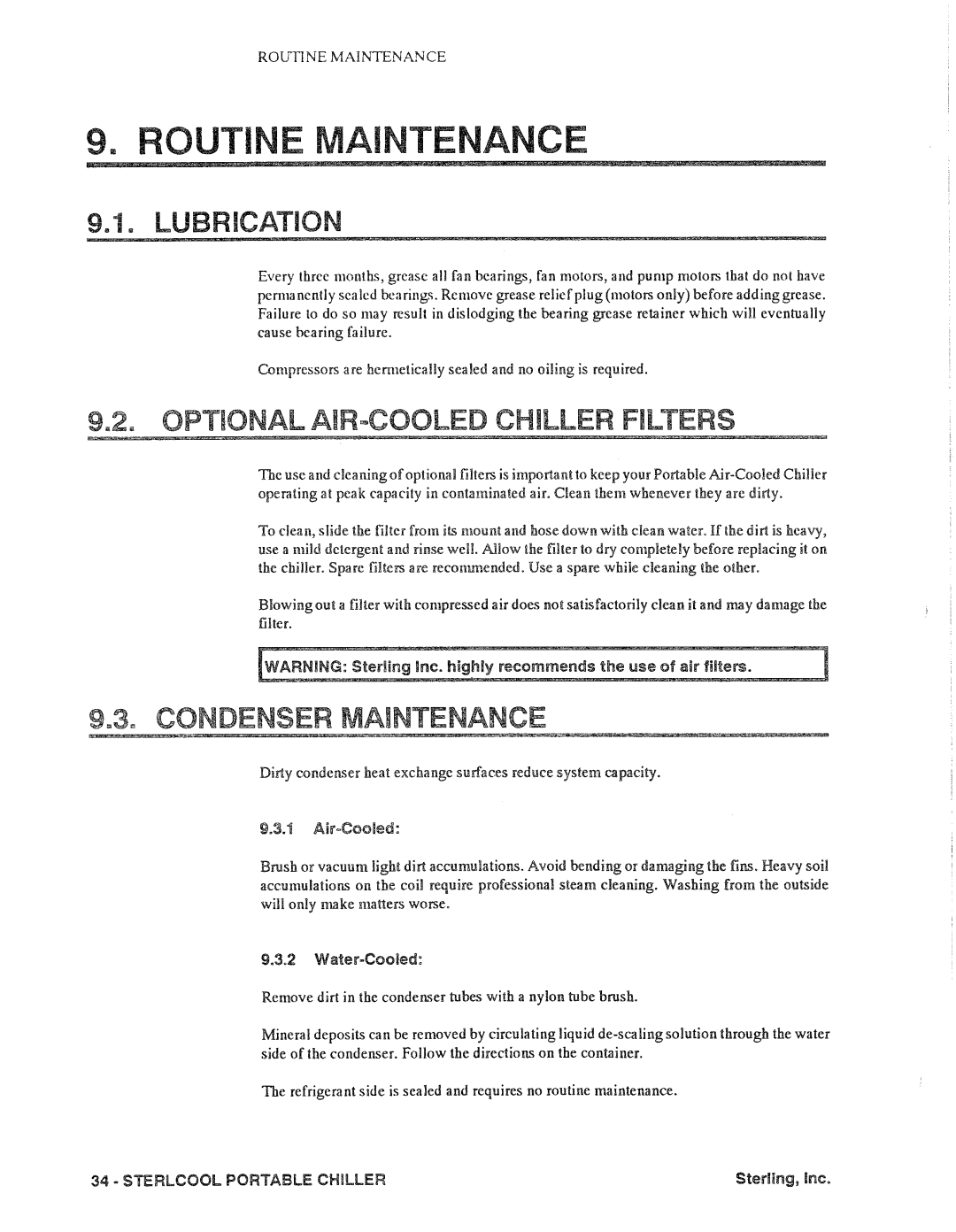 Sterling CFP05-W, CFP05-30W, CFP05-A, CFP05-25A, CFP25-A, CFP30-W manual 