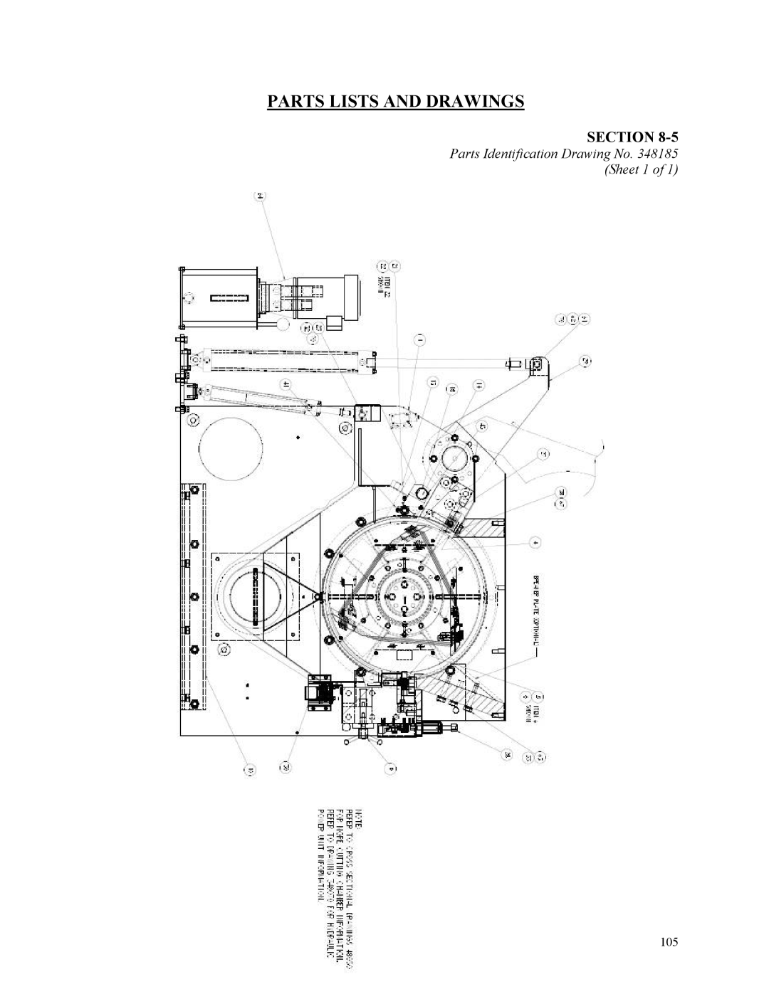 Sterling D48160s manual Parts Identification Drawing No Sheet 1 