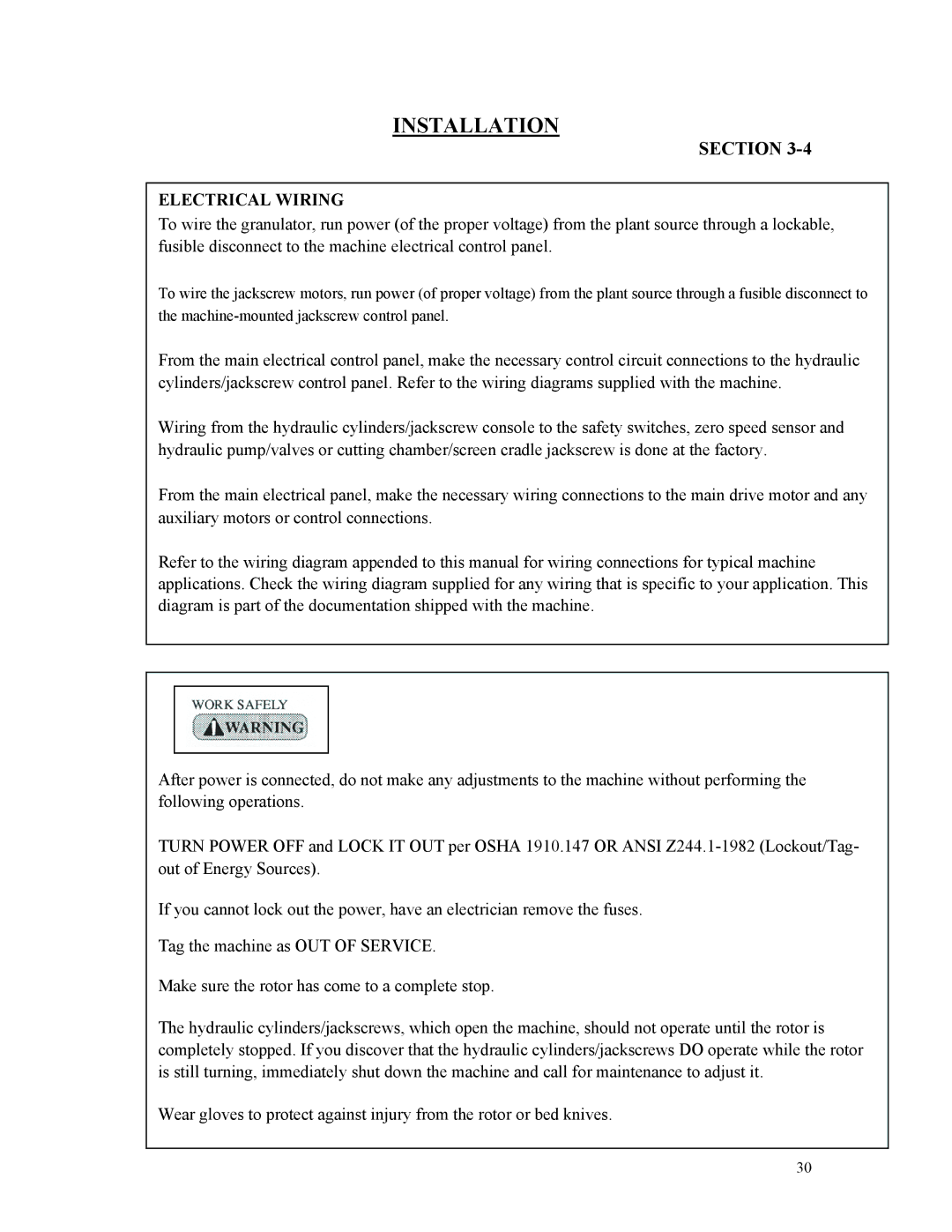 Sterling D48160s manual Electrical Wiring 