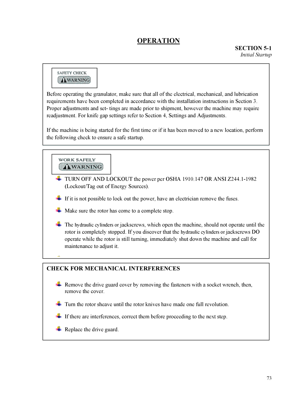 Sterling D48160s manual Operation 