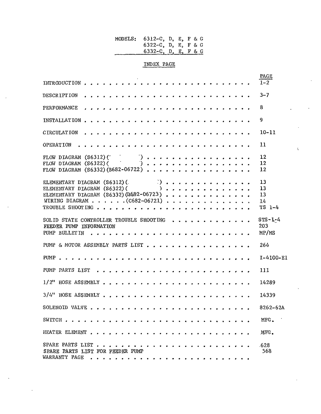 Sterling D, E, F&G, 6322-C, 6312-C, 6332-C manual 