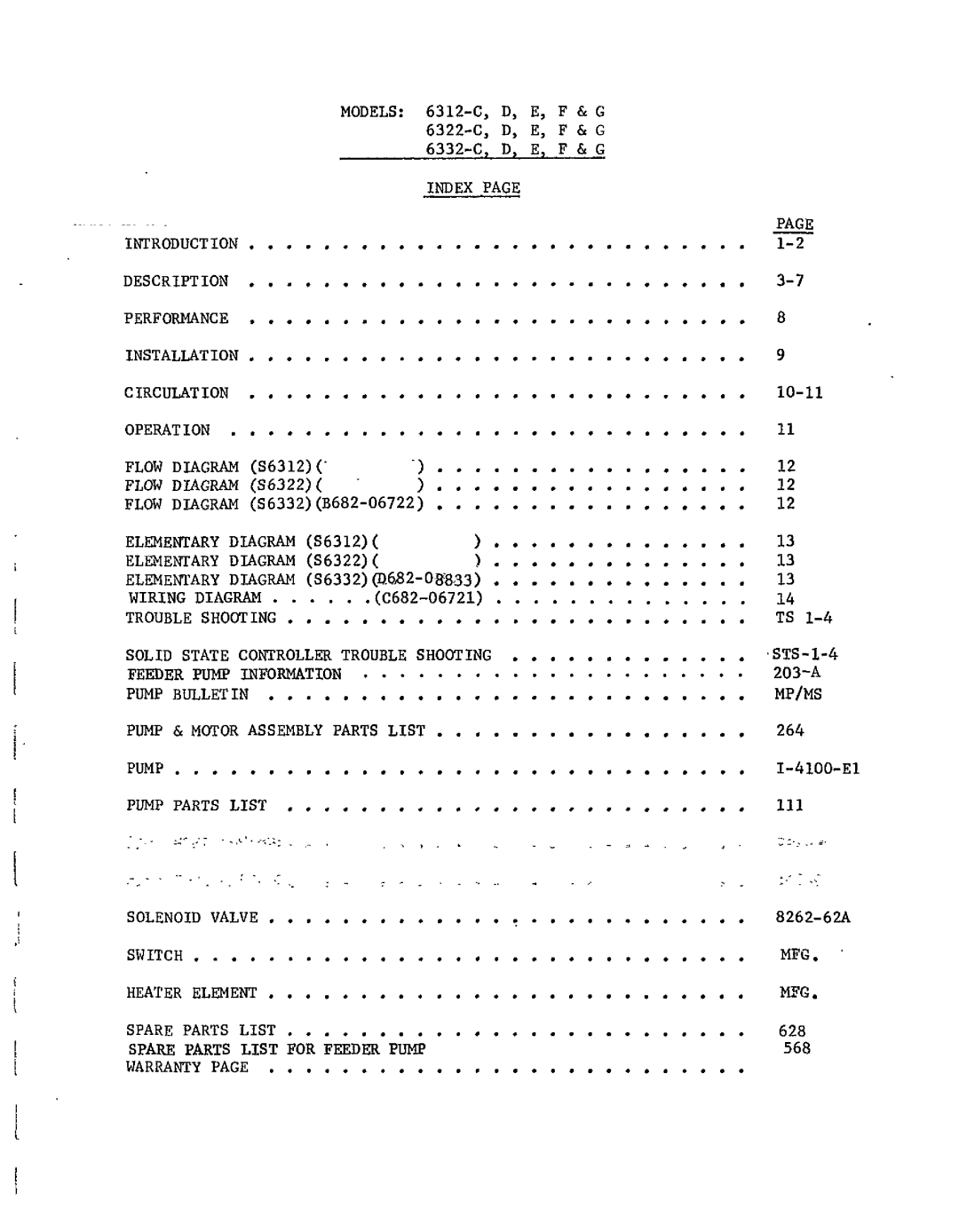 Sterling 6332-C, E, F&G, 6322-C, 6312-C, D manual 