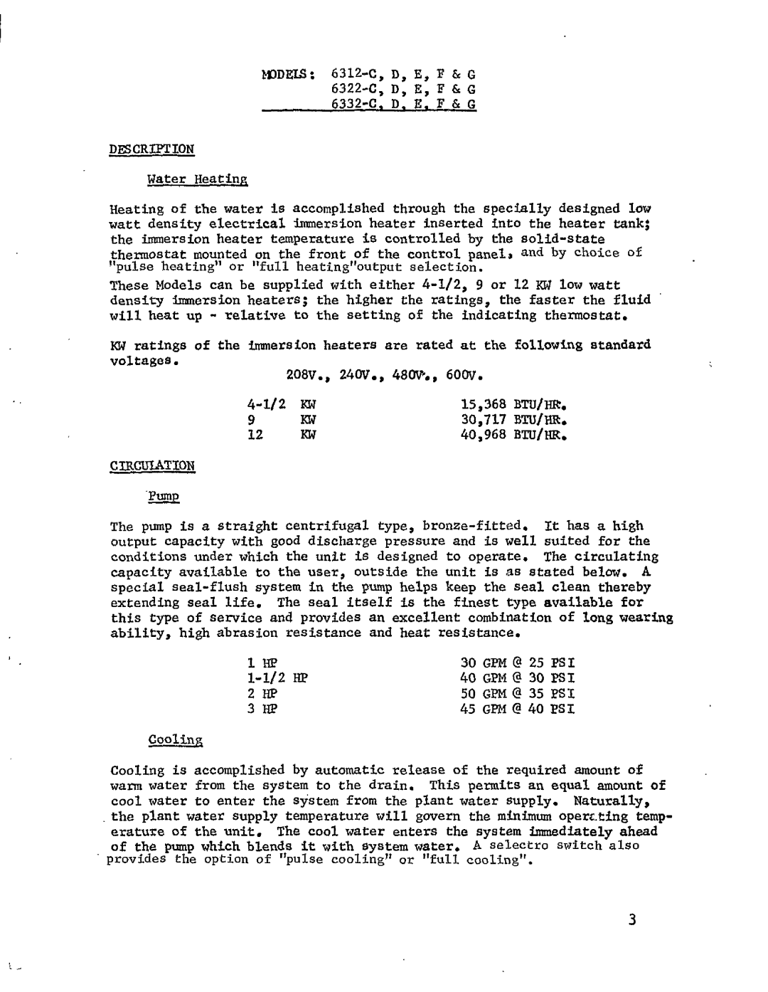 Sterling F&G, E, 6322-C, 6312-C, D, 6332-C manual 