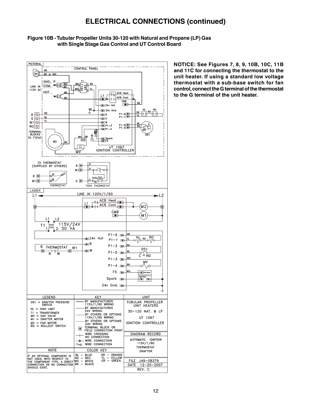 Sterling GG-30, GG-90, GG-75, GG-60, GG-45, GG-120, GG-105 specifications Electrical Connections 