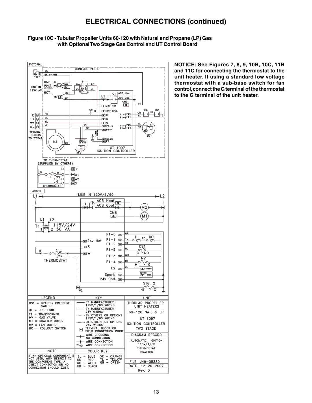 Sterling GG-105, GG-90, GG-75, GG-60, GG-45, GG-120, GG-30 specifications Electrical Connections 