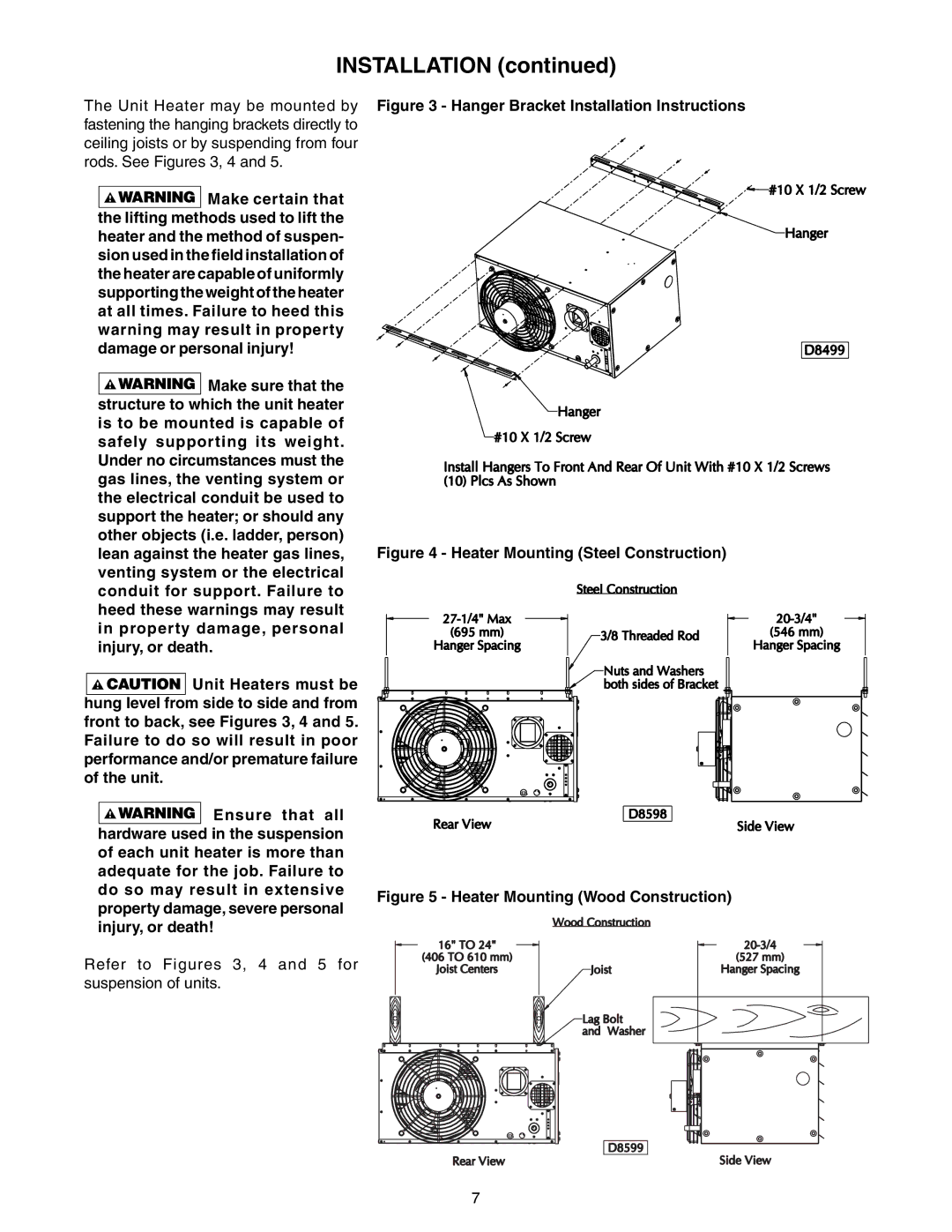 Sterling GG-90, GG-75, GG-60, GG-45, GG-120, GG-30, GG-105 specifications Installation 