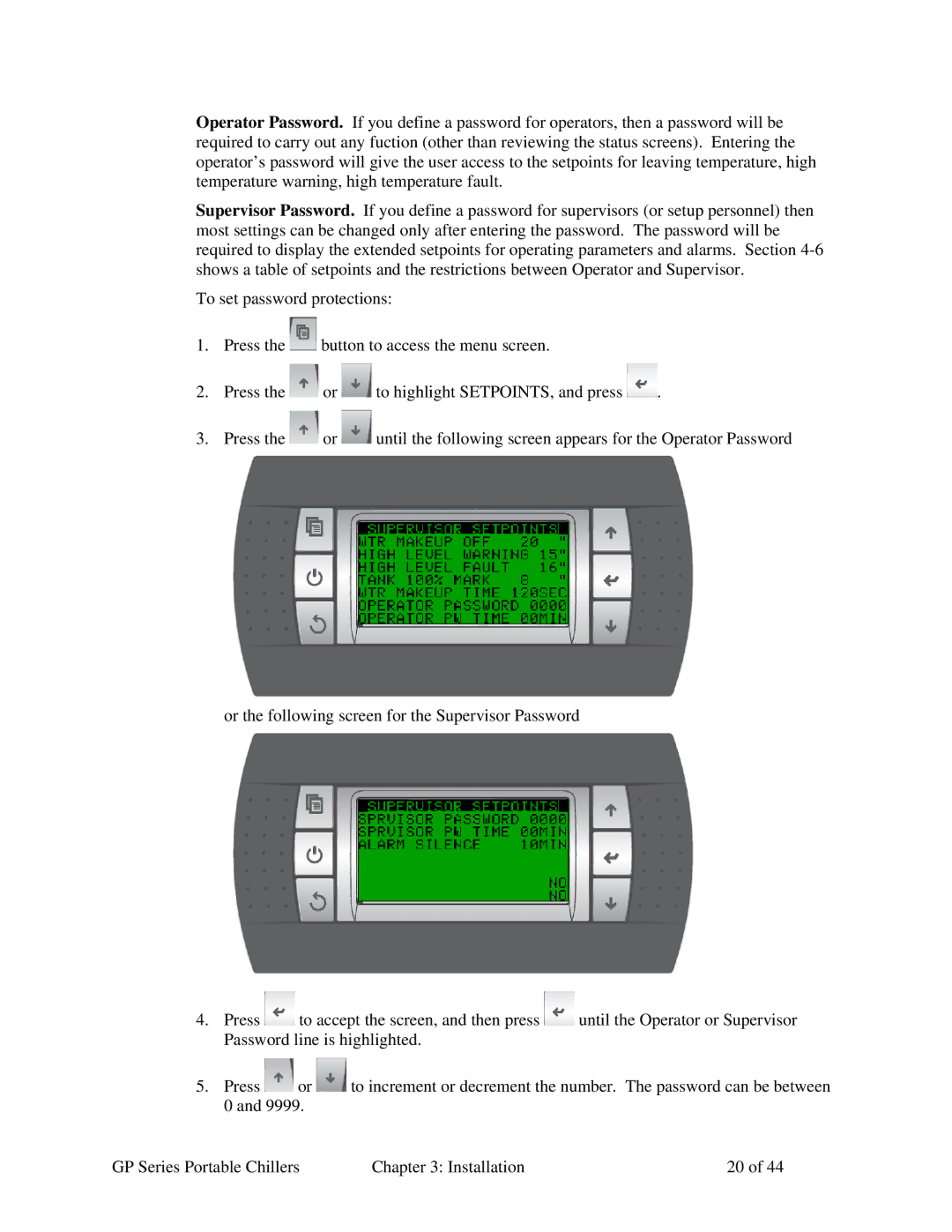 Sterling GP Series specifications 