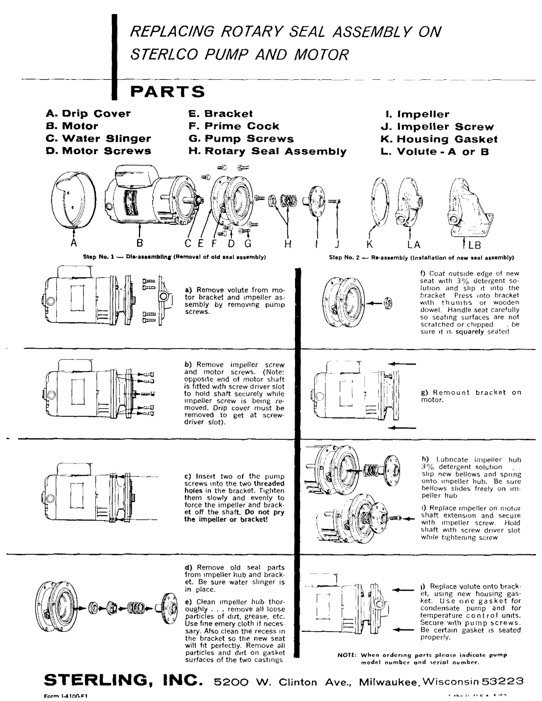 Sterling M-8433, M-8423, M-8413 manual 