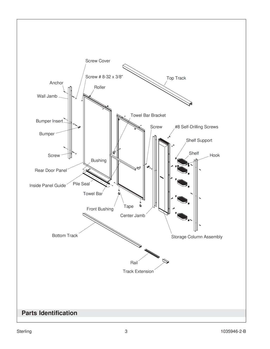 Sterling Plumbing 6065, 6075 manual Parts Identication 