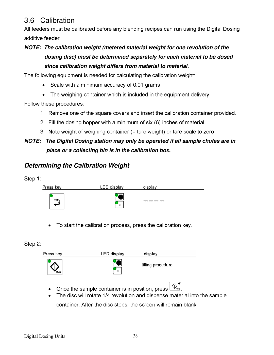 Sterling Plumbing 882 00276.00 specifications Determining the Calibration Weight 