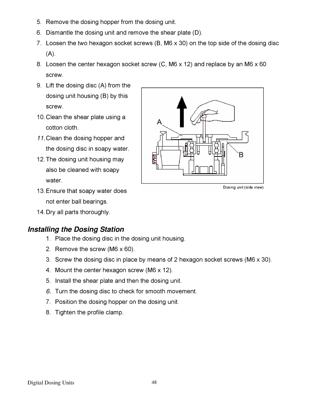 Sterling Plumbing 882 00276.00 specifications Installing the Dosing Station 