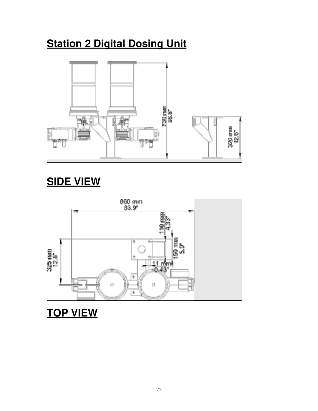 Sterling Plumbing 882 00276.00 specifications Station 2 Digital Dosing Unit, Side View TOP View 