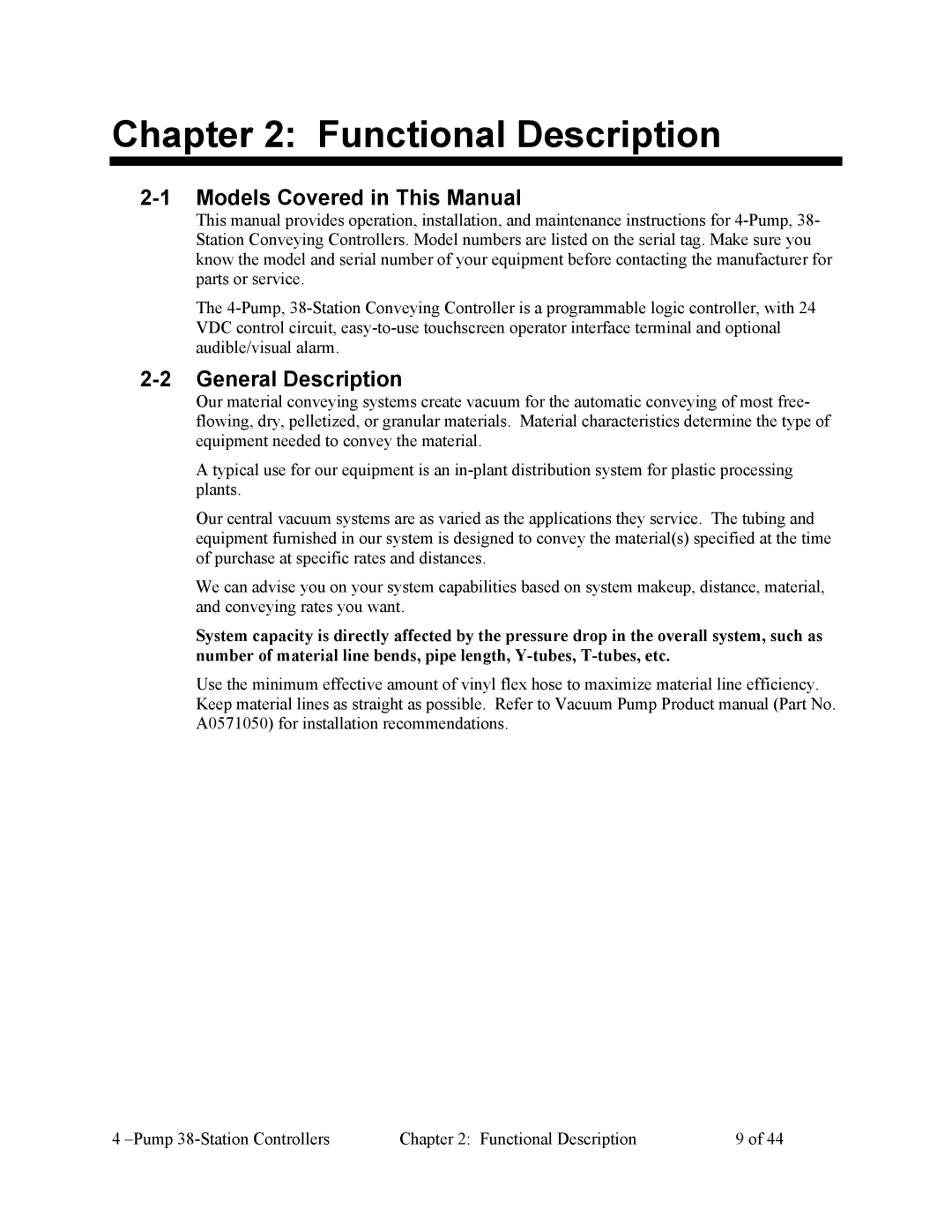 Sterling Plumbing 882.00253.00 specifications Functional Description, Models Covered in This Manual, General Description 