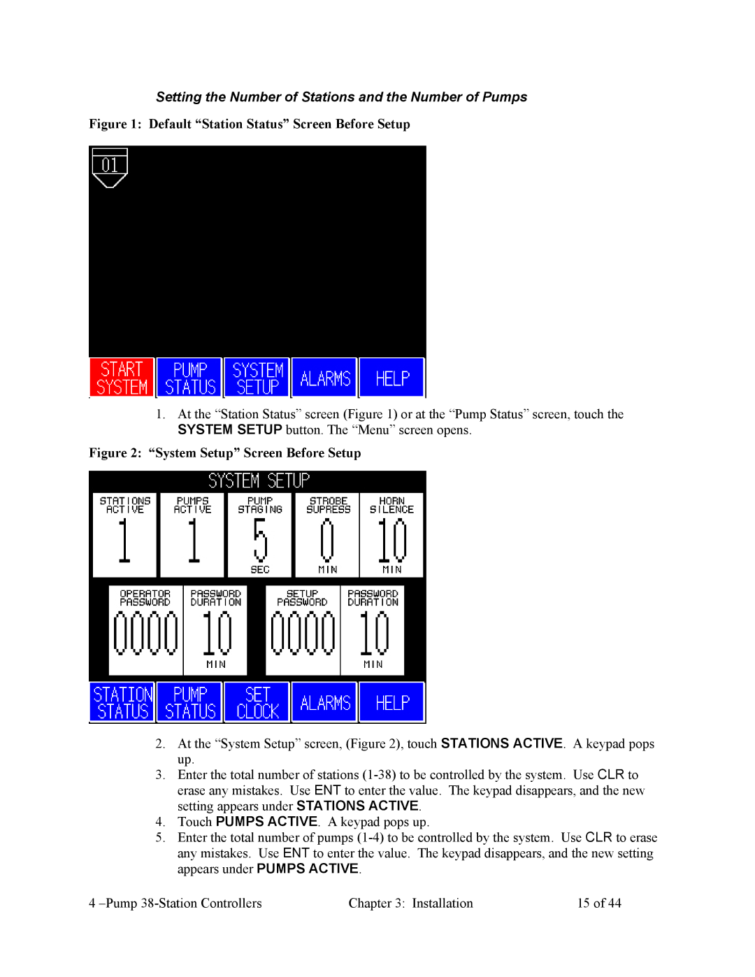 Sterling Plumbing 882.00253.00 specifications Setting the Number of Stations and the Number of Pumps 