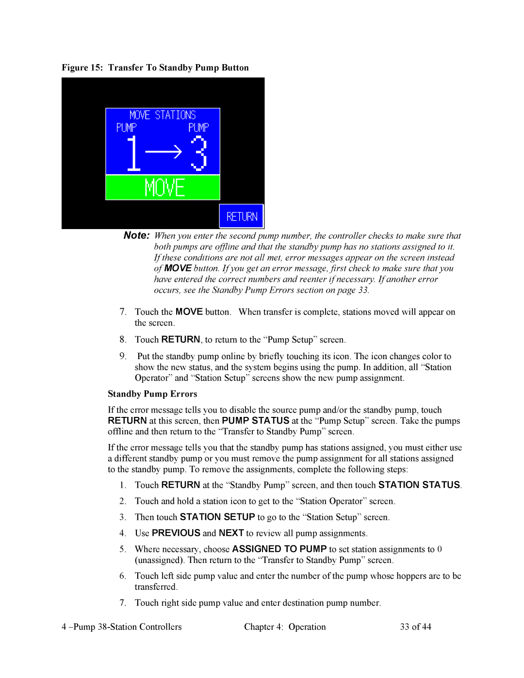 Sterling Plumbing 882.00253.00 specifications Transfer To Standby Pump Button 