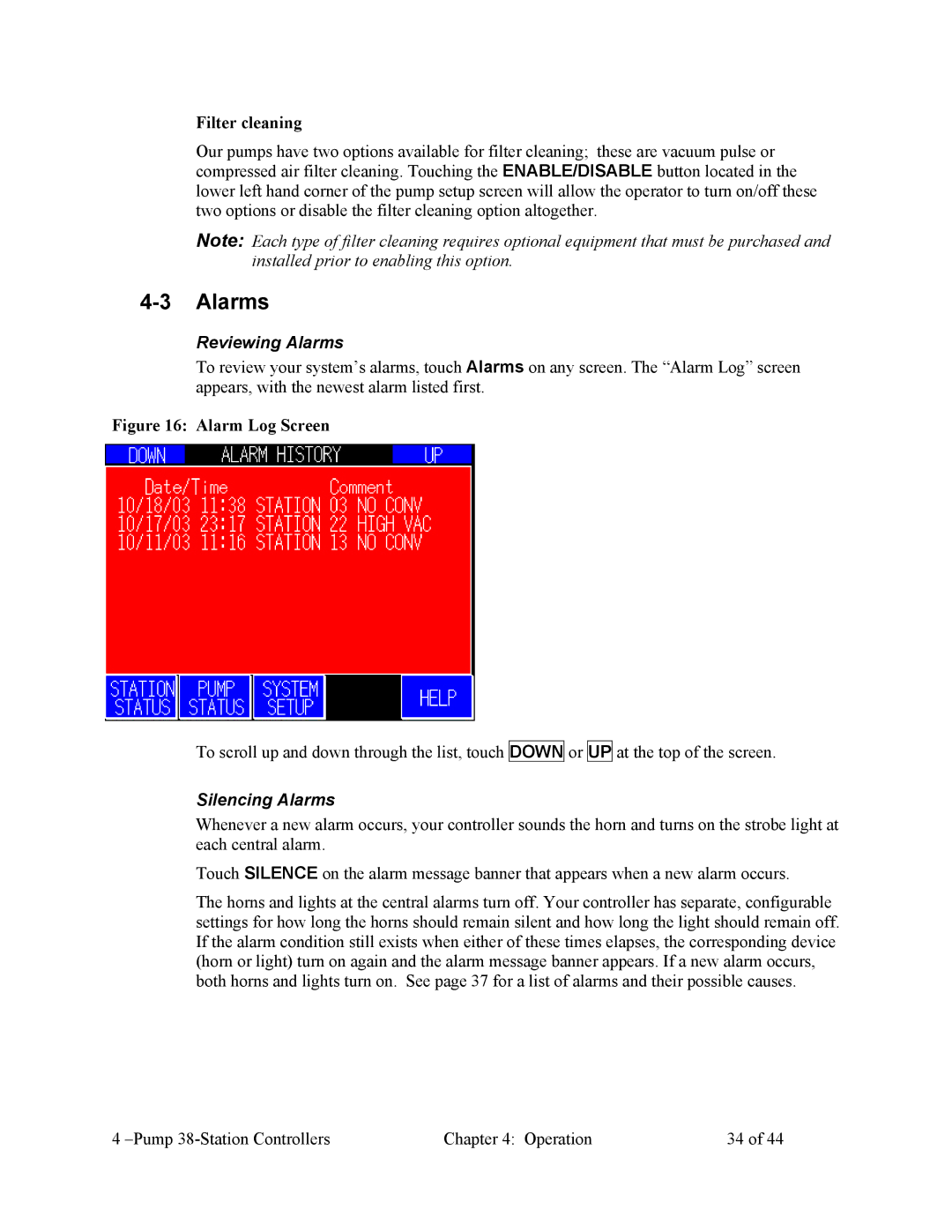 Sterling Plumbing 882.00253.00 specifications Reviewing Alarms, Silencing Alarms 