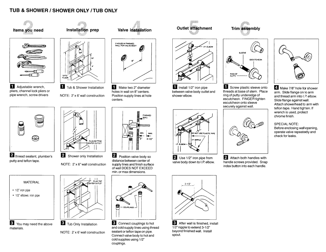 Sterling Plumbing E040500 manual 