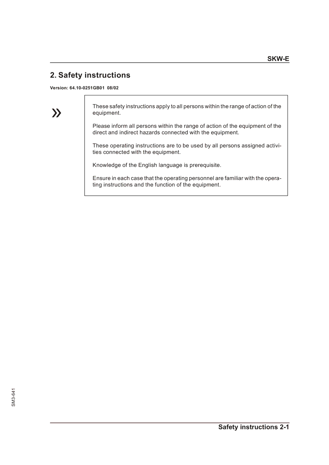 Sterling Plumbing SKW-E manual Safety instructions 