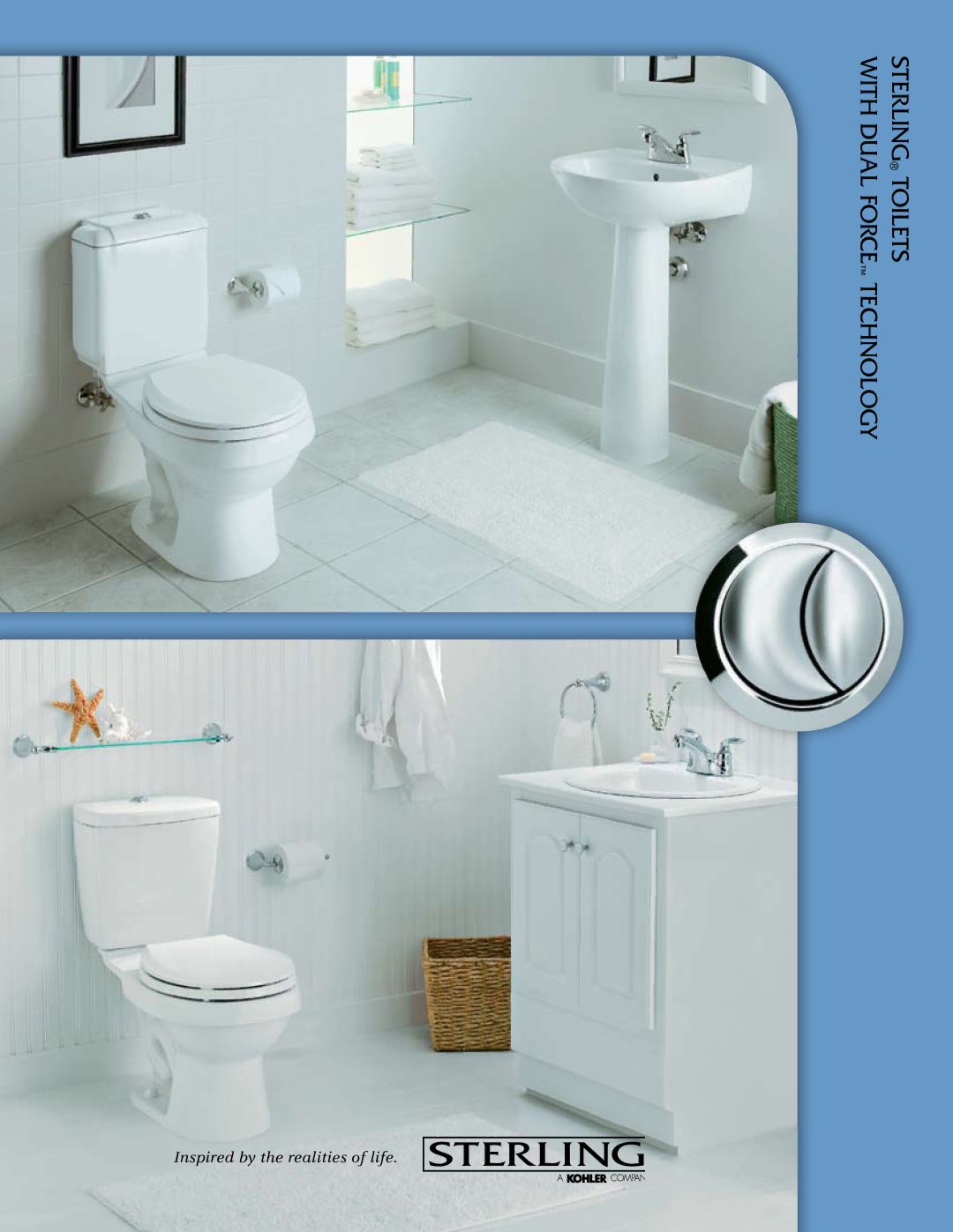 Sterling Plumbing Toilet with Dual Force manual With 