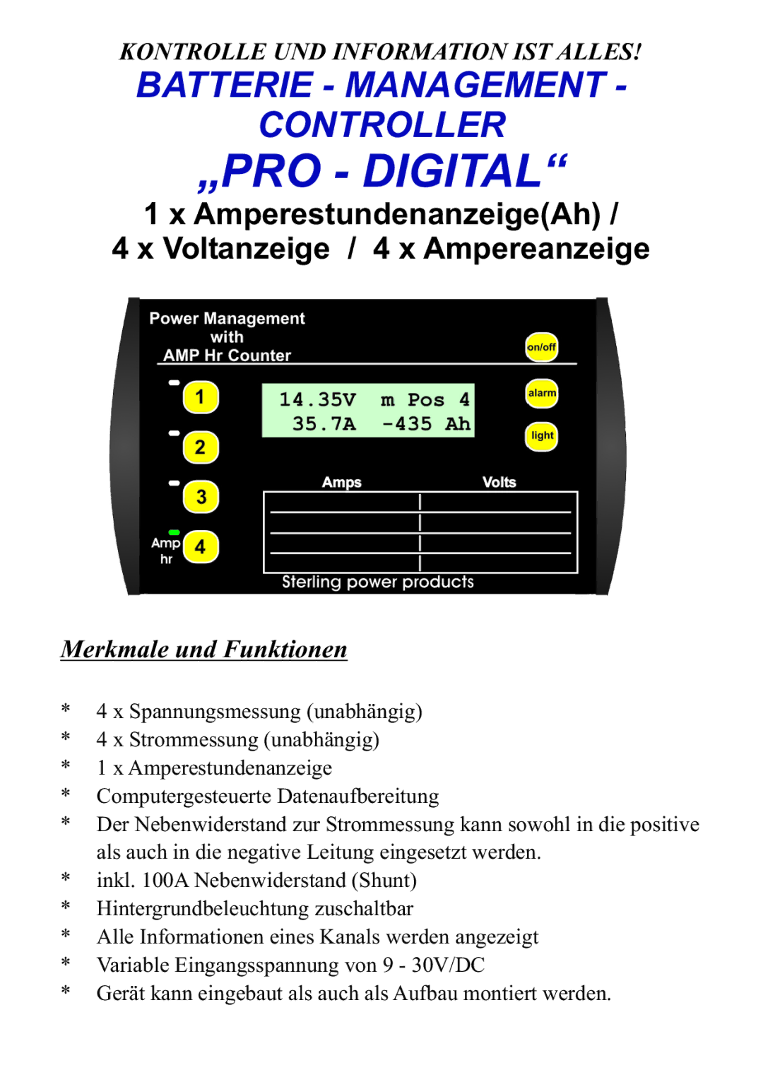 Sterling Power Products 1240CE, 2425CE, 1210CE, 2415CE, 3616CE, 1250CE, 1230CE, 1220CE manual „PRO Digital 