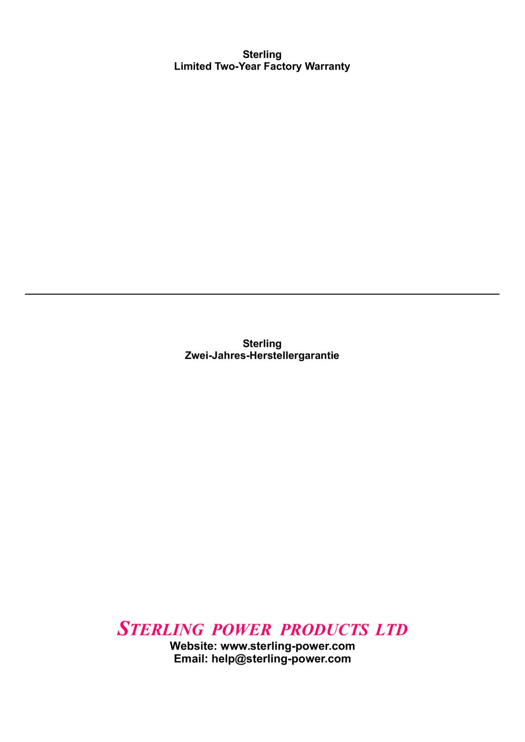 Sterling Power Products ABRC, AB12160, AB12210, AB2460, AB24100, AB1290 manual Email help@sterling-power.com 