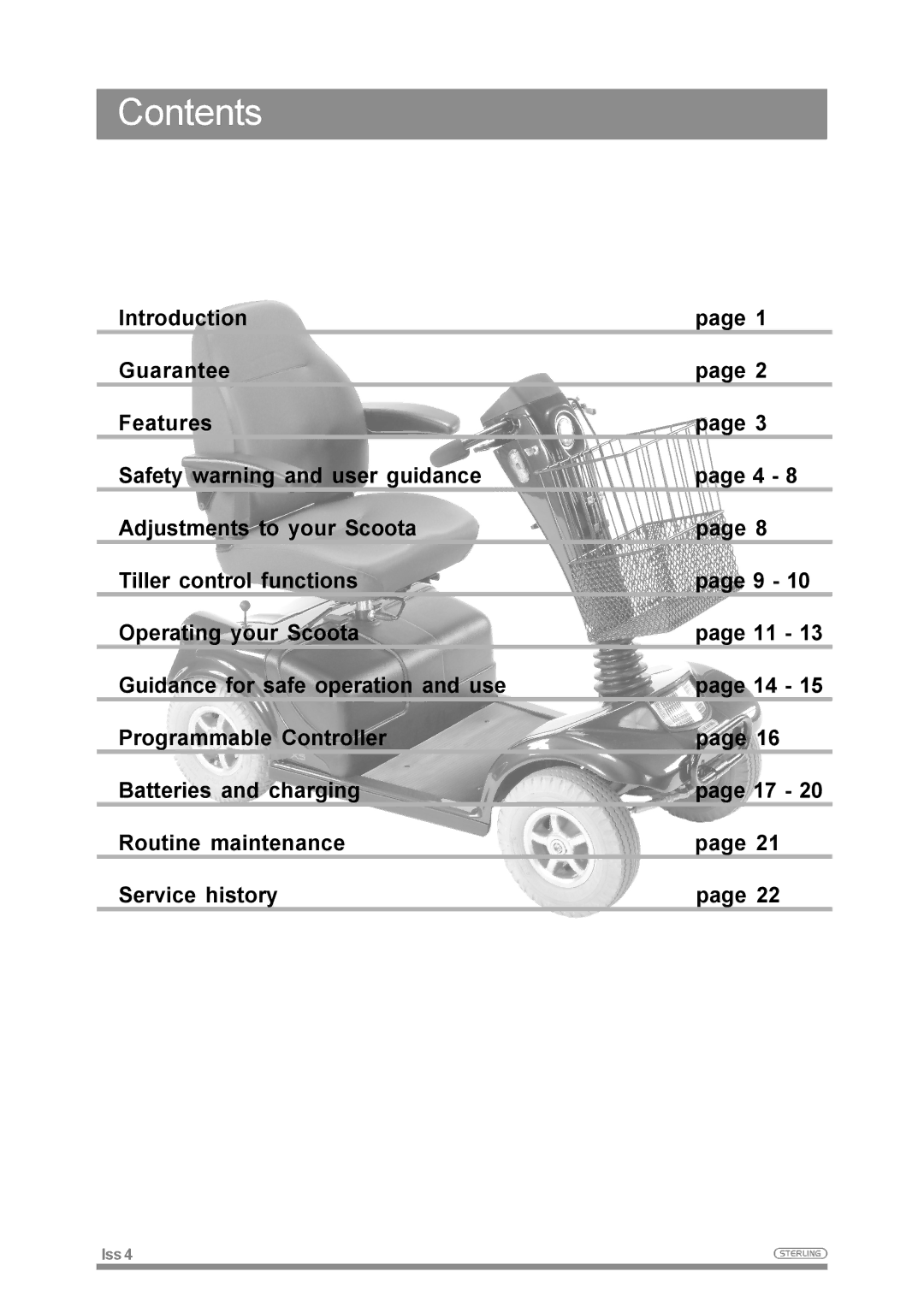 Sterling Power Products Elite XS owner manual Contents 