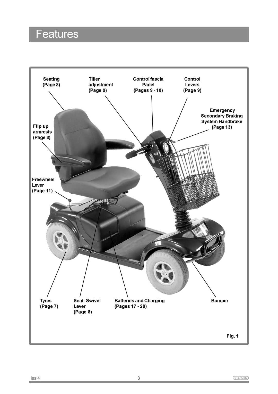 Sterling Power Products Elite XS owner manual Features 