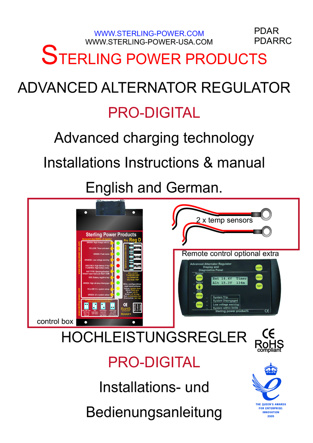 Sterling Power Products PDARRC manual Sterling Power Products 