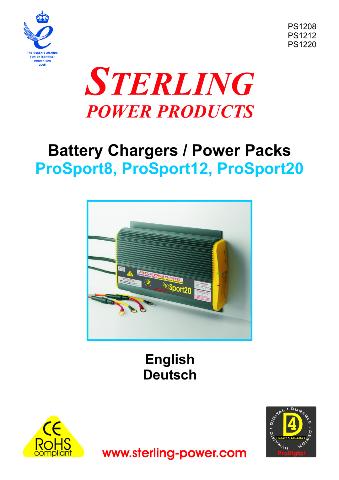 Sterling Power Products PS1208, PS1220, PS1212 manual Sterling 