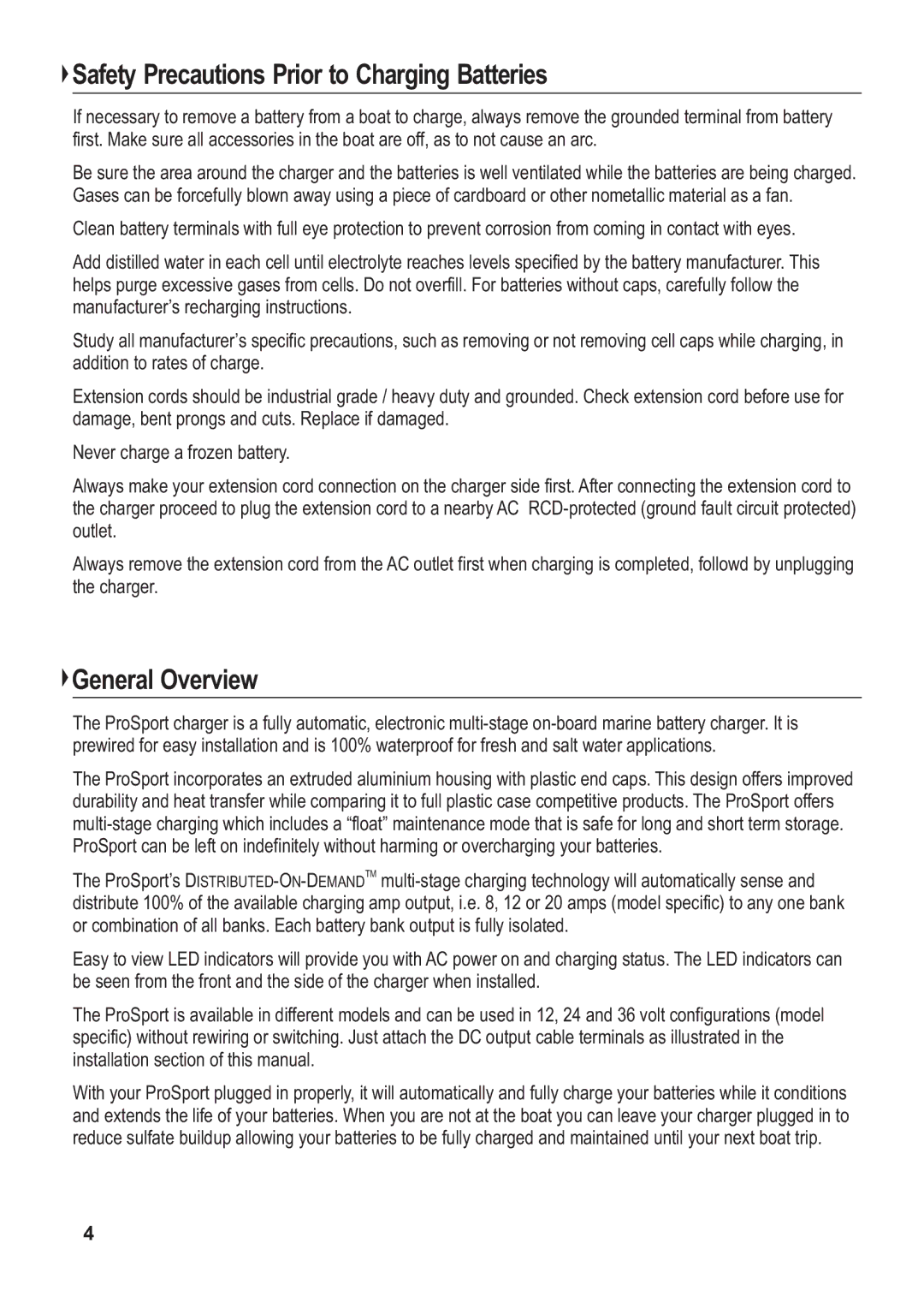 Sterling Power Products PS1208, PS1220, PS1212 manual Safety Precautions Prior to Charging Batteries, General Overview 