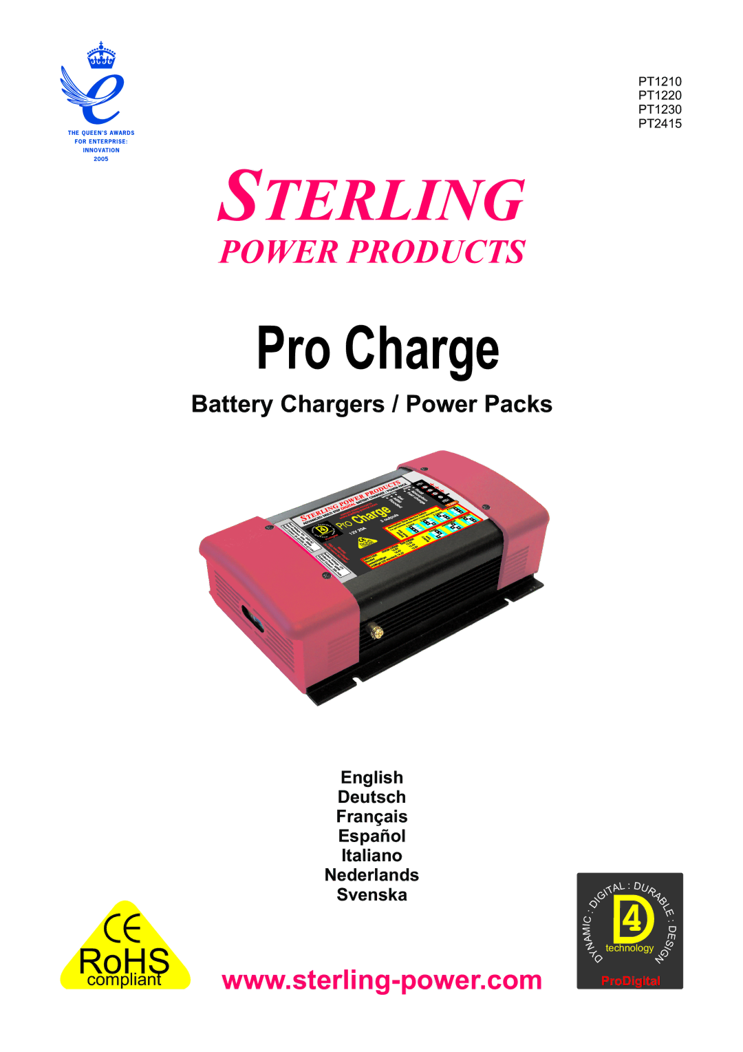 Sterling Power Products PT1230 manual Pro Charge 