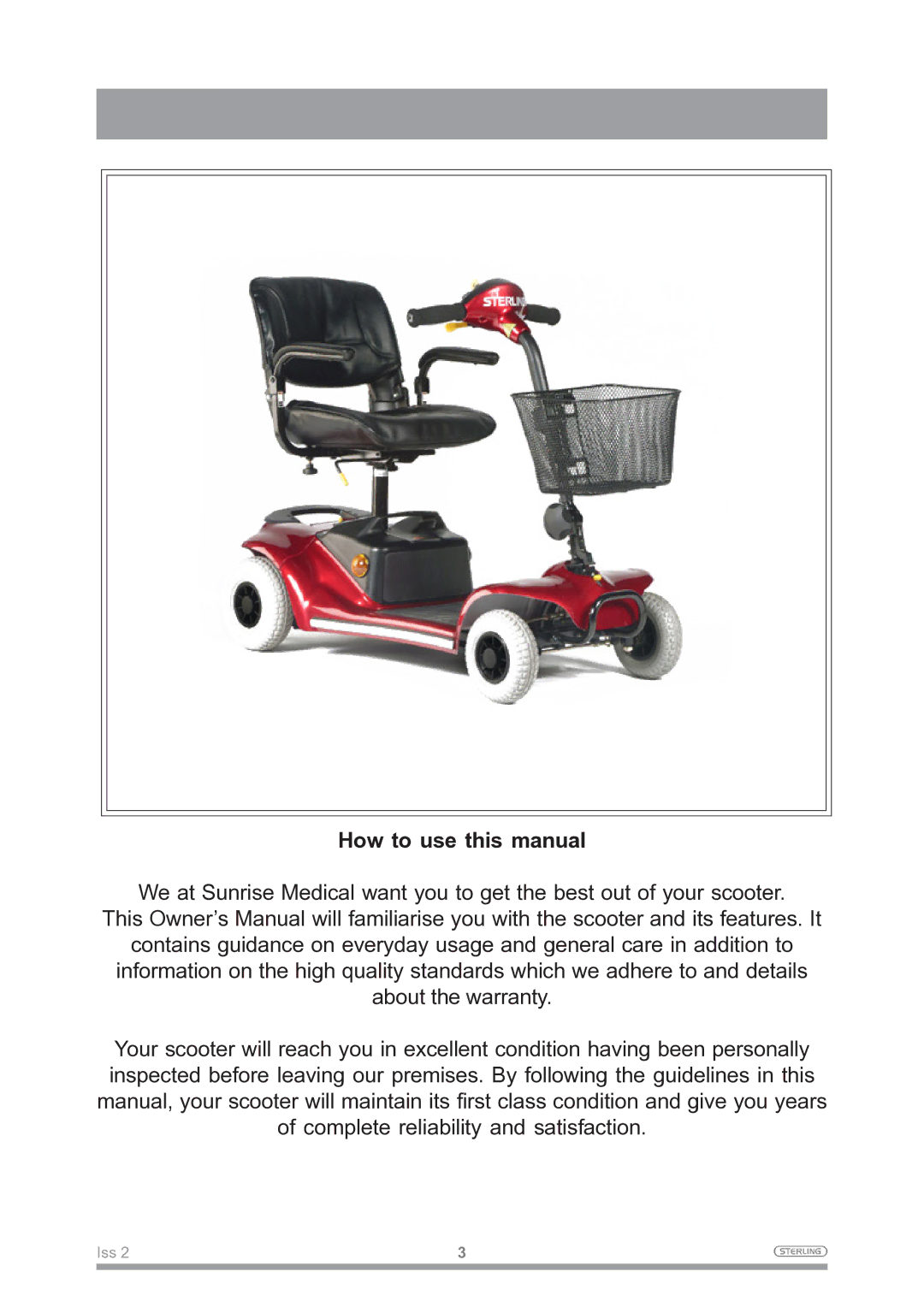 Sterling Power Products Scooter owner manual How to use this manual 