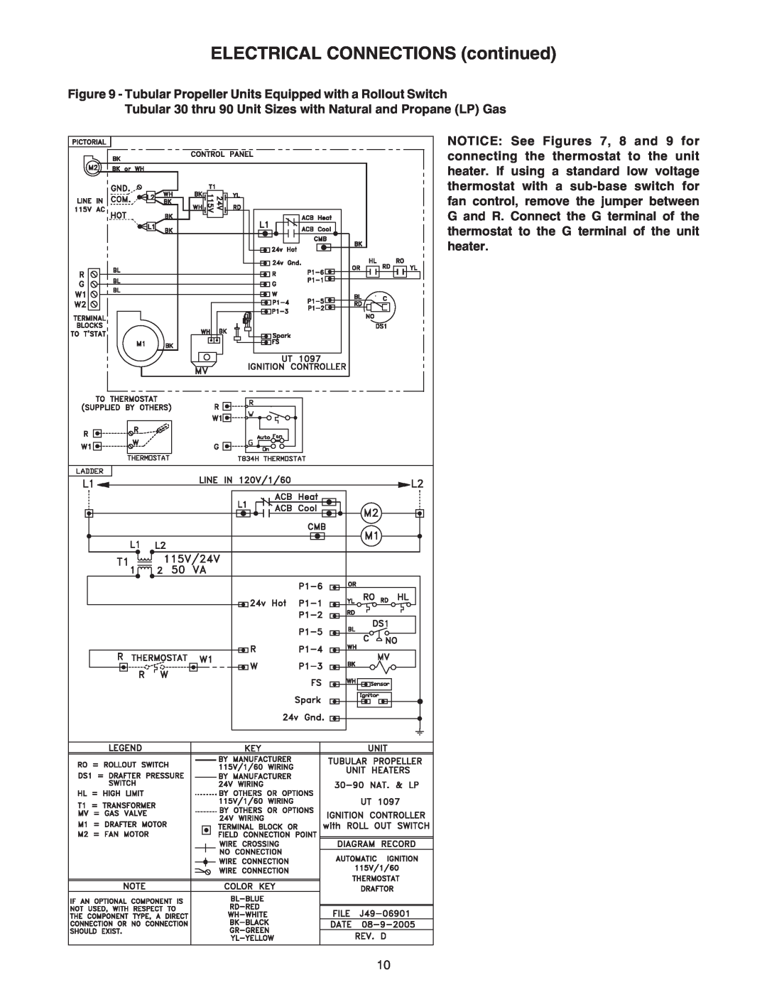 Sterling RF-60, RF-90, RF-75, RF-45, RF-30 specifications ELECTRICAL CONNECTIONS continued 