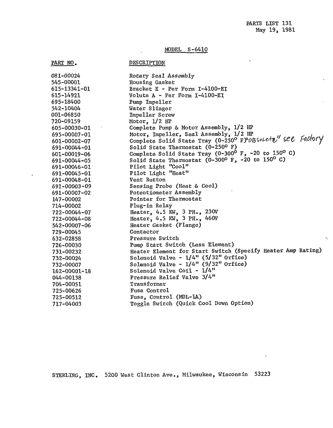 Sterling S-6410-A manual 