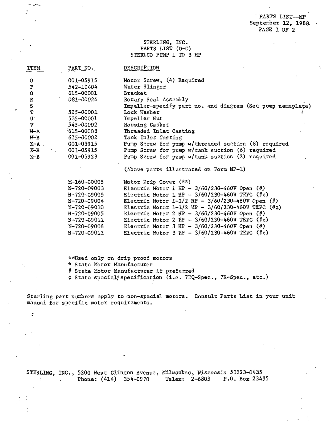 Sterling S-8310 manual 