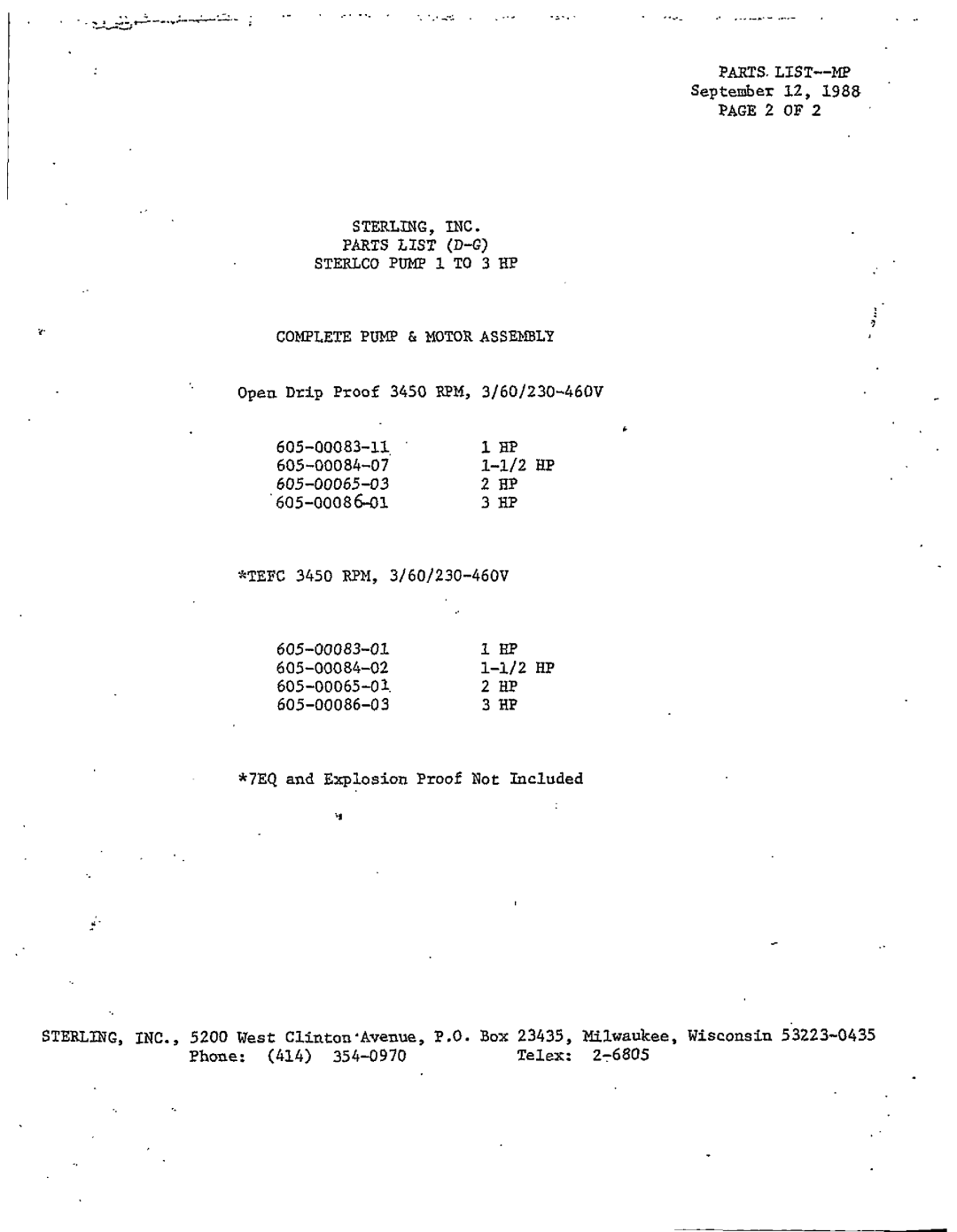 Sterling S-8310 manual 