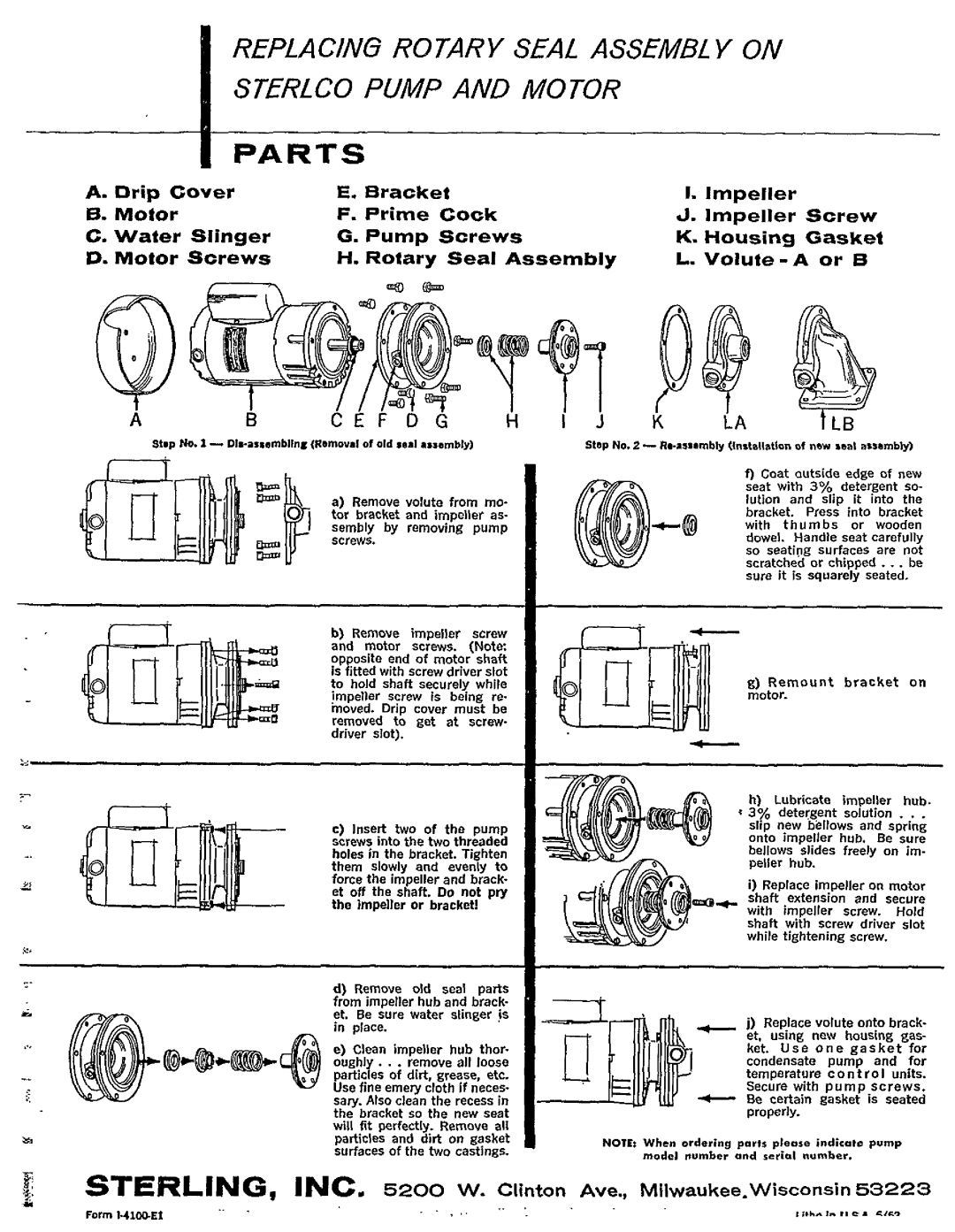 Sterling S8322, S-8312, S8332 manual 