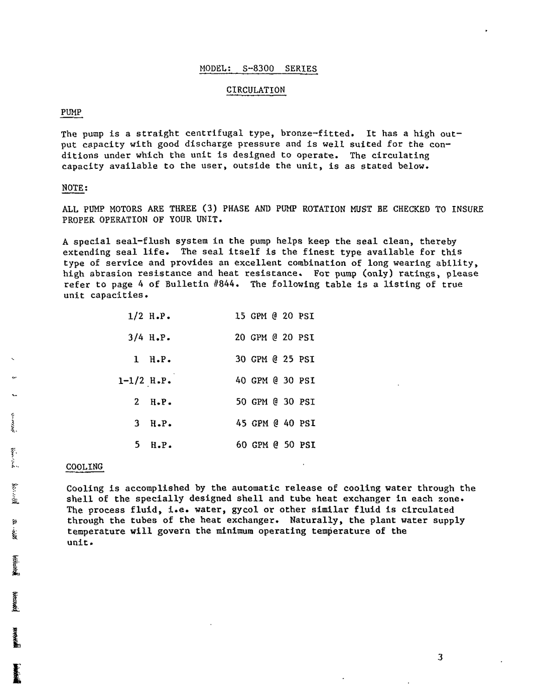 Sterling S-8312, S8322, S8332 manual 