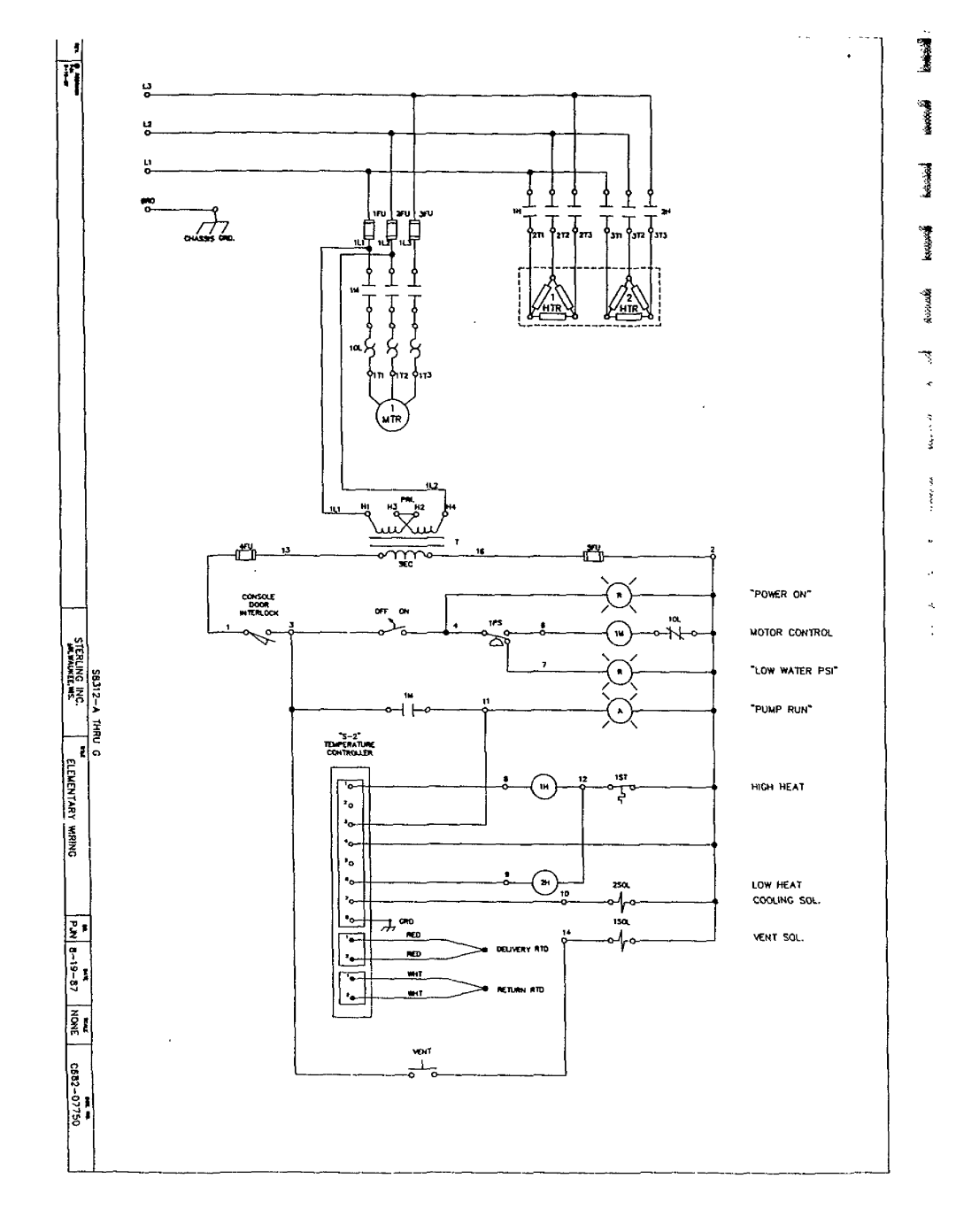 Sterling S8332, S-8312, S8322 manual 