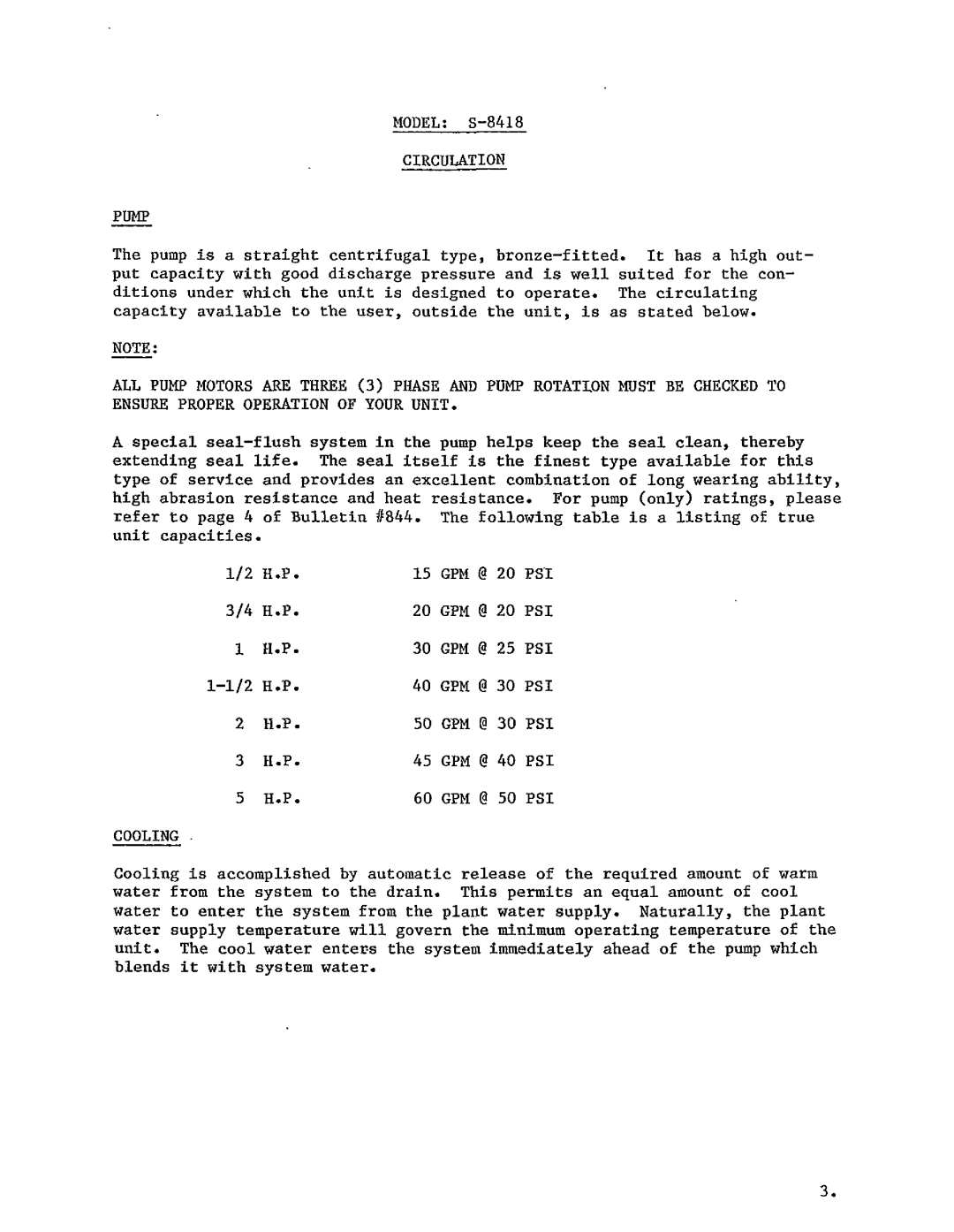 Sterling S-8418 manual 