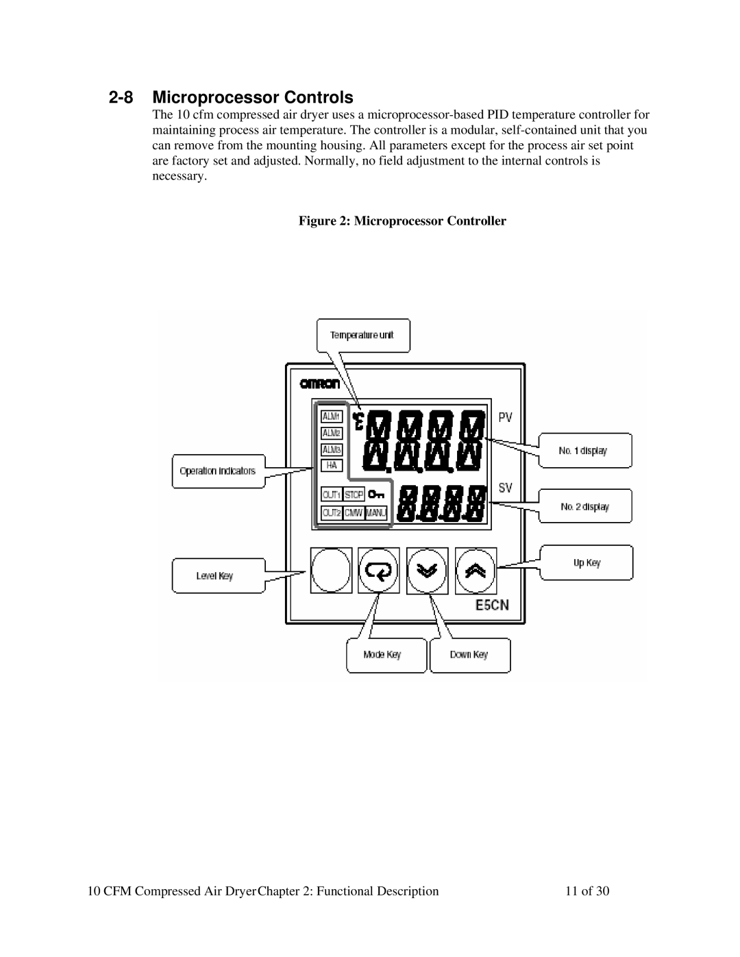 Sterling SCD 10 specifications Microprocessor Controls, Microprocessor Controller 