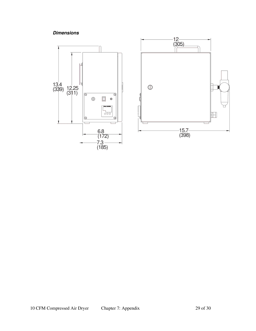 Sterling SCD 10 specifications Dimensions 