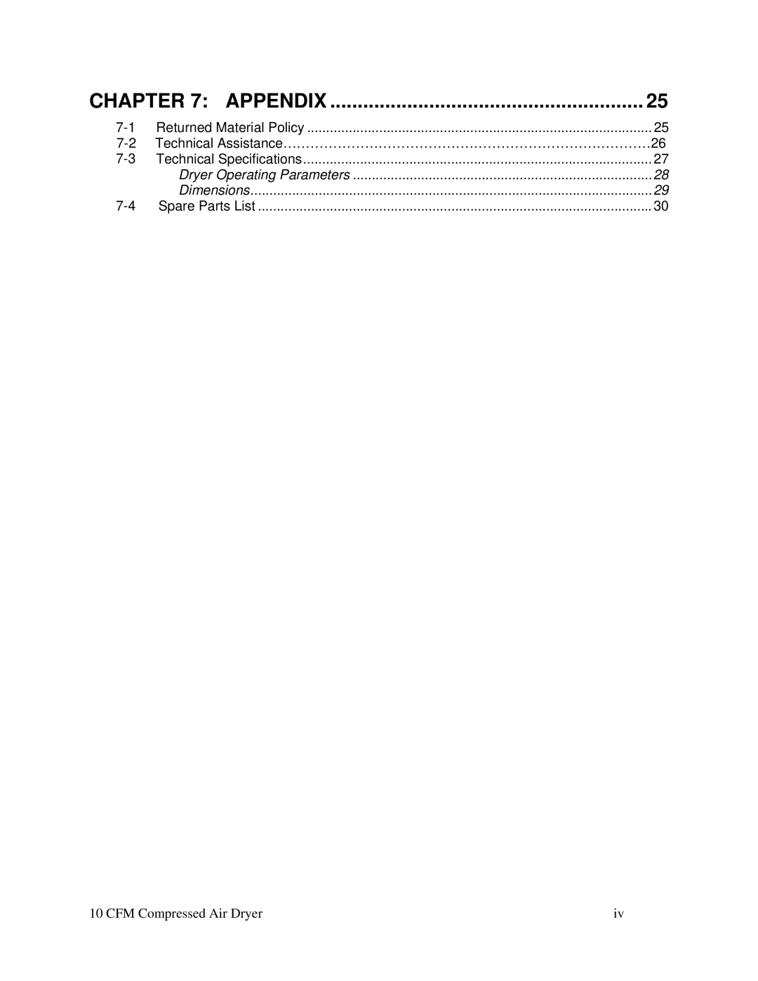 Sterling SCD 10 specifications Appendix 