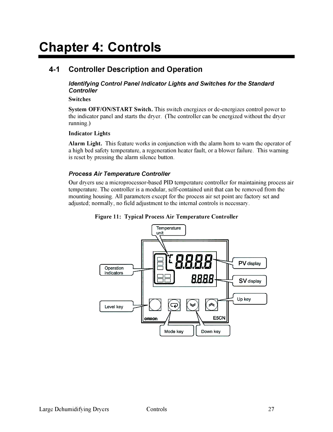 Sterling SDA 1000-5100 specifications Controls, Controller Description and Operation, Switches, Indicator Lights 