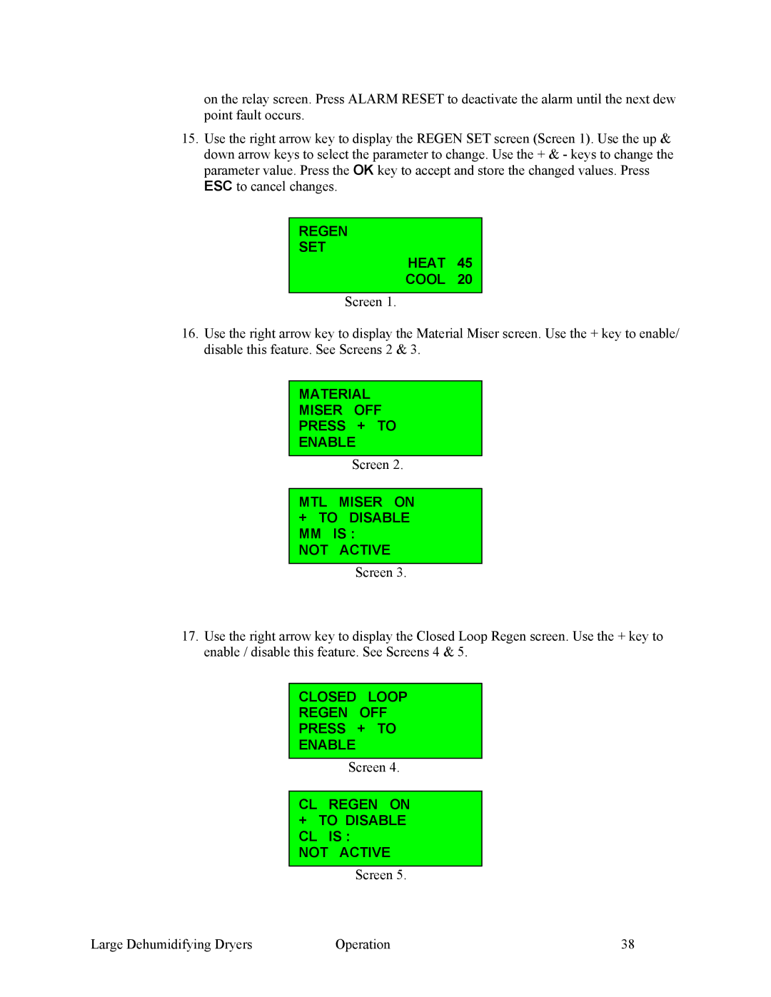 Sterling SDA 1000-5100 specifications Material Miser OFF Press + to Enable 