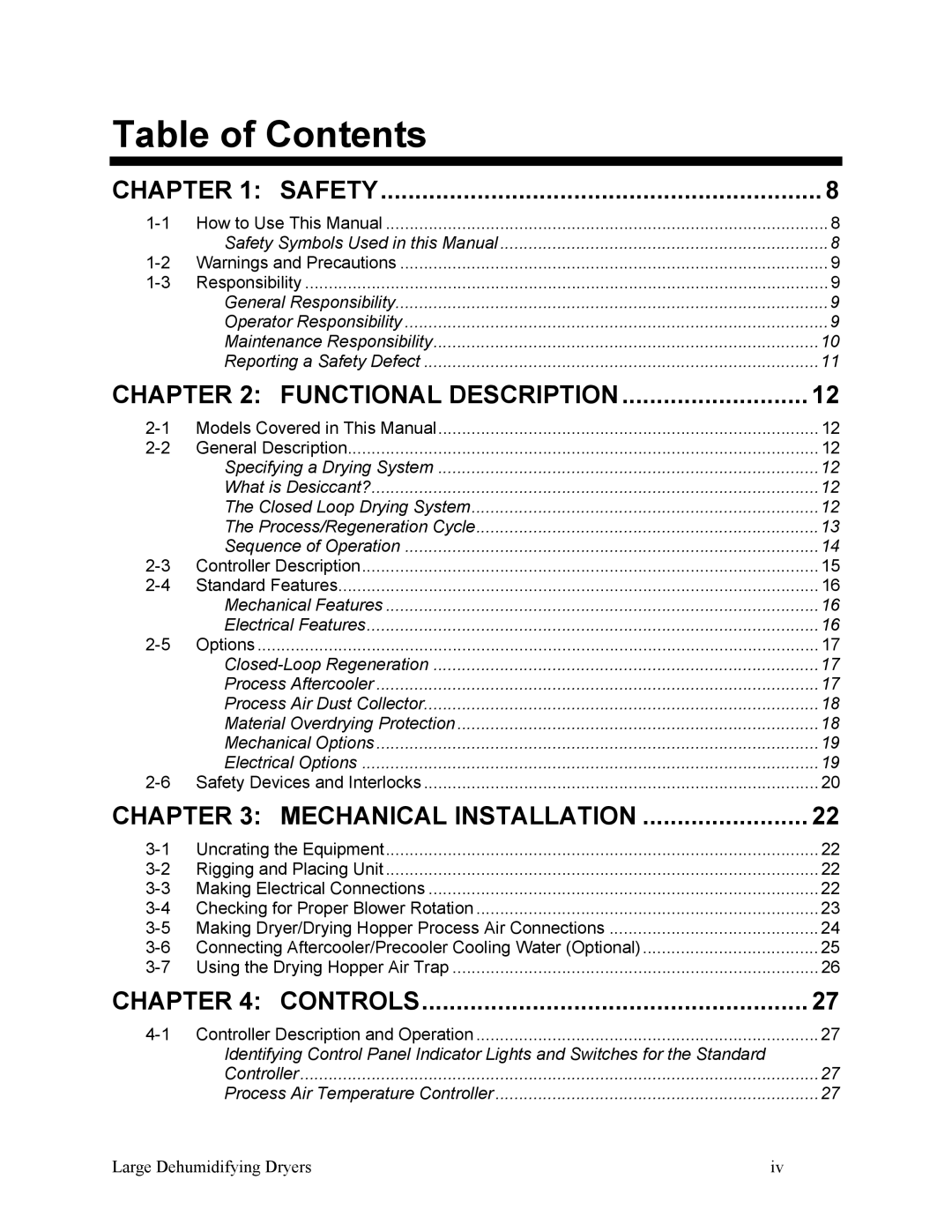 Sterling SDA 1000-5100 specifications Table of Contents 