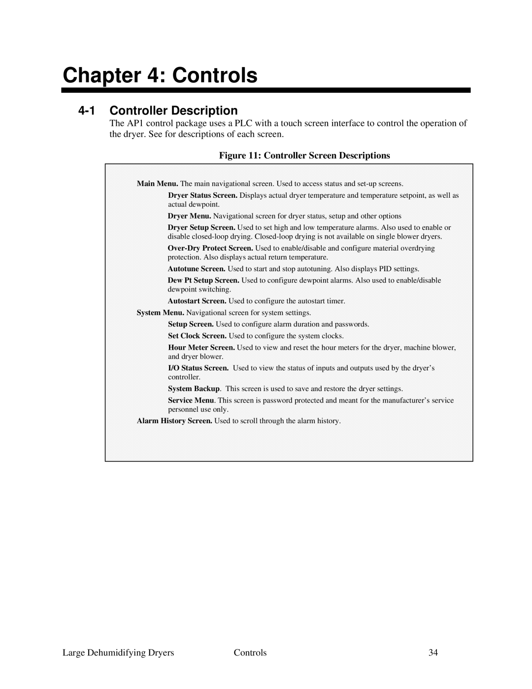 Sterling SDA AP-1 specifications Controls, Controller Description 