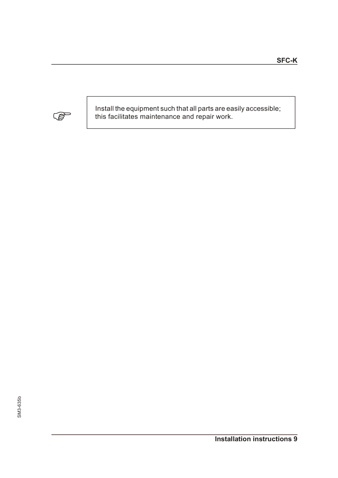 Sterling SFC-K 50, SFC-K 40 operating instructions Sfc-K 